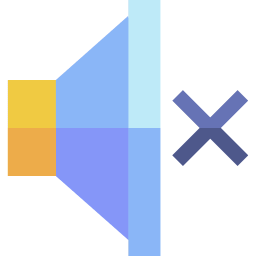 Mute audio electronics silent icon