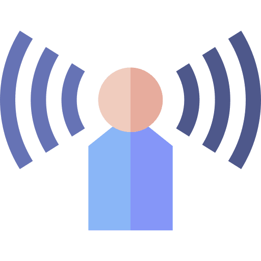 Podcast radio music and multimedia communications icon