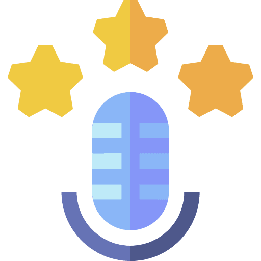 Podcast streaming communications microphone icon