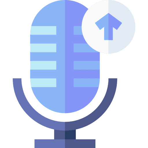 Upload streaming upload podcast icon