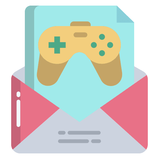 Email game controller video game mail icon