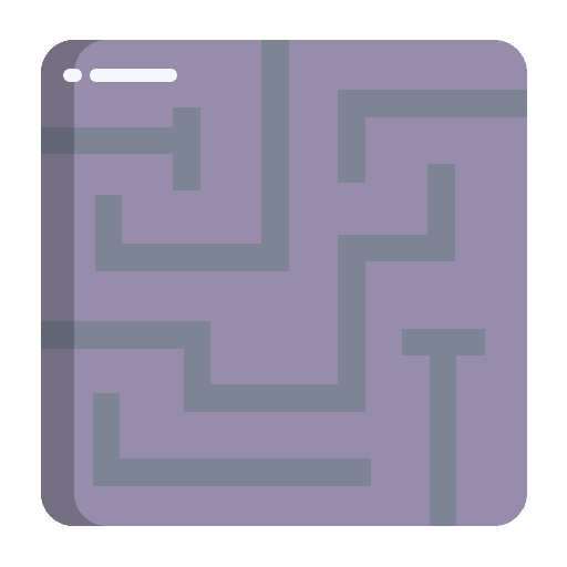 Maze solution business puzzle icon