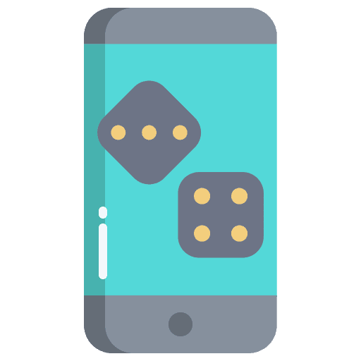 Phone phone dice toy icon