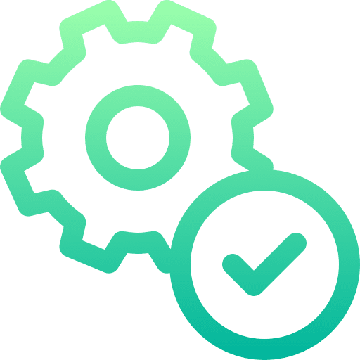 Verify execution verified gear icon