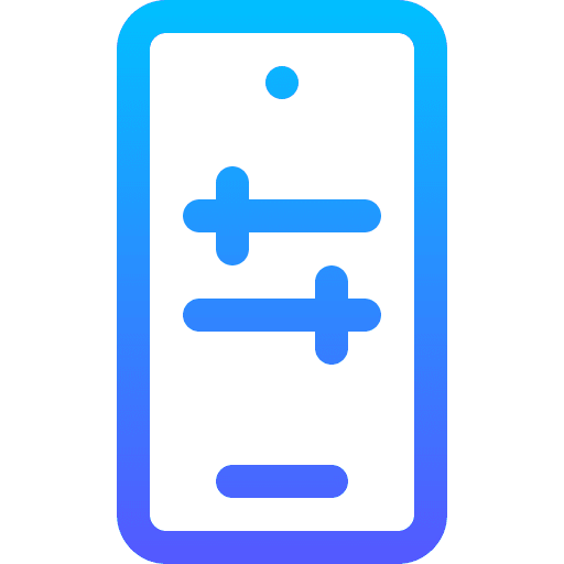 Setup smartphone adjust adjustment icon