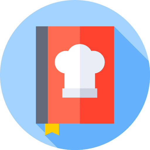 Recipe book food and restaurant cooking kitchen icon