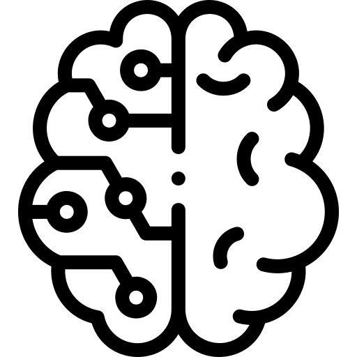 Brain brain science fiction connection icon