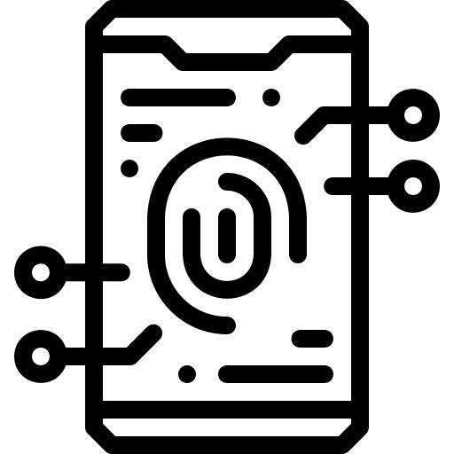 Fingerprint finger scan index finger mobile icon