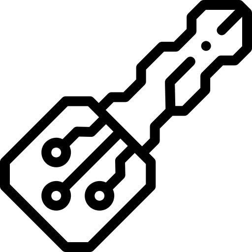 Key circuit futuristic security icon