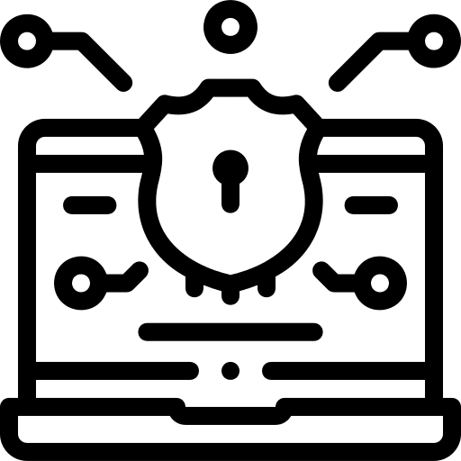 Secure protection security shield icon