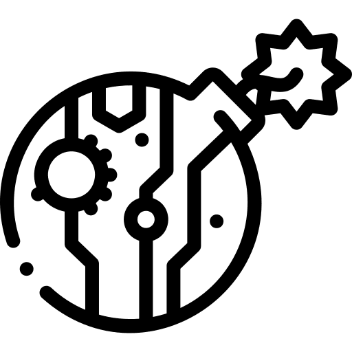 Bomb chip electronic electronics icon