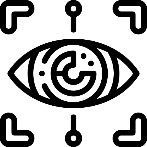 Eye scanner retinal scanner eye scan retinal scan icon