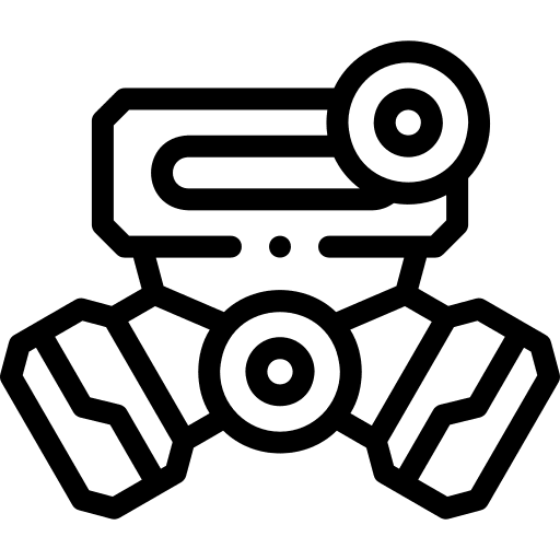 Gas mask protection security toxic icon