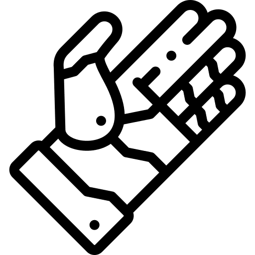 Hand hand bionic robotic hand icon