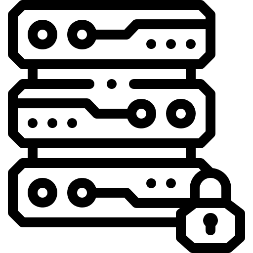 Server gdpr protection lock icon