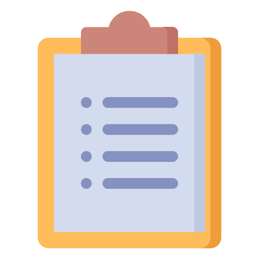 Exam questionnaire check list exam icon