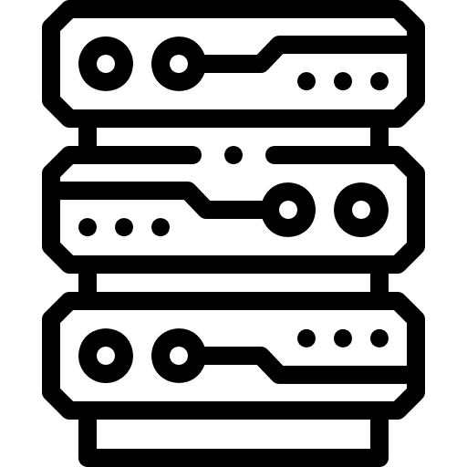 Server multimedia storage servers icon