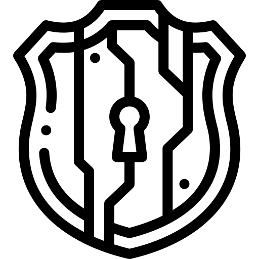 Shield futuristic shield security icon