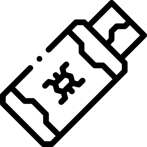 Usb flash drive technology bug pen icon