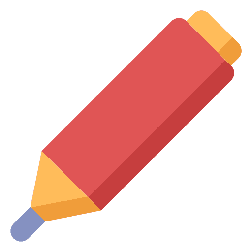 Highlighter school supplies school materials stationery icon