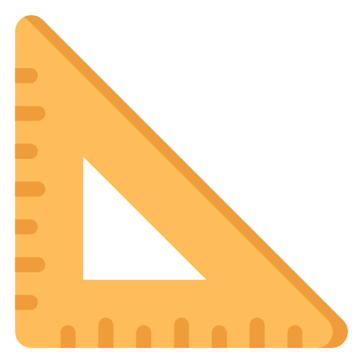 Ruler tools and utensils set square ruler icon