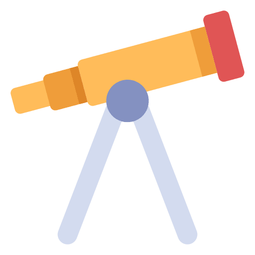 Telescope astronomy space universe icon