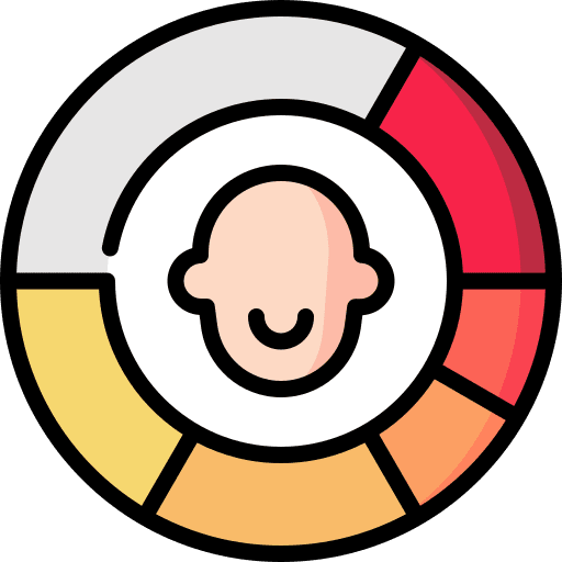 Demography percentage demography people icon