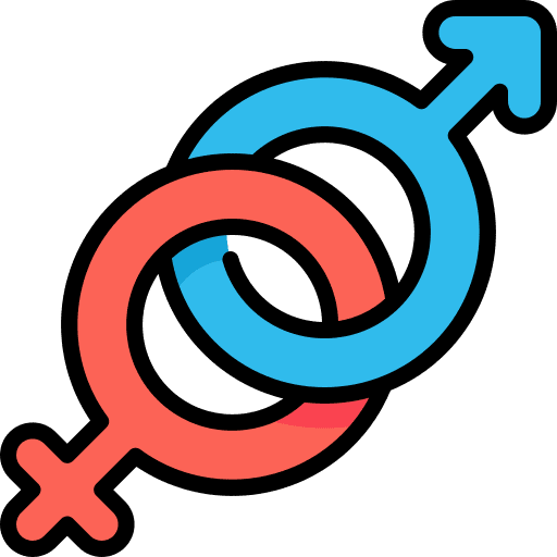 Gender gender education shapes and symbols icon