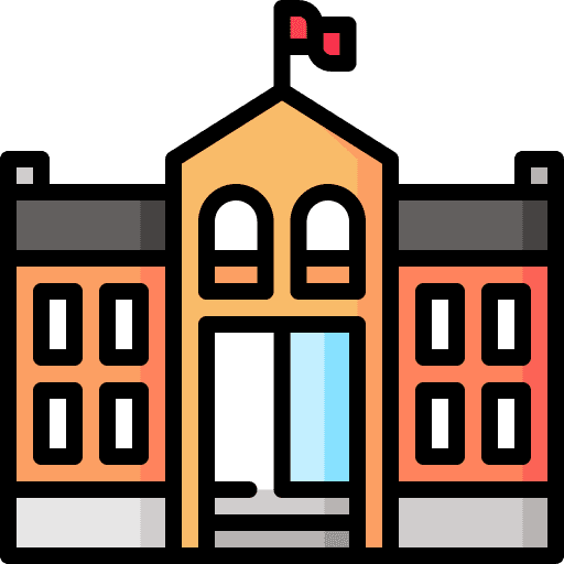 University student housing buildings monuments icon