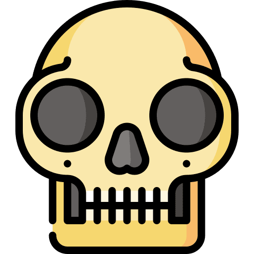 Anthropology miscellaneous skull bones icon