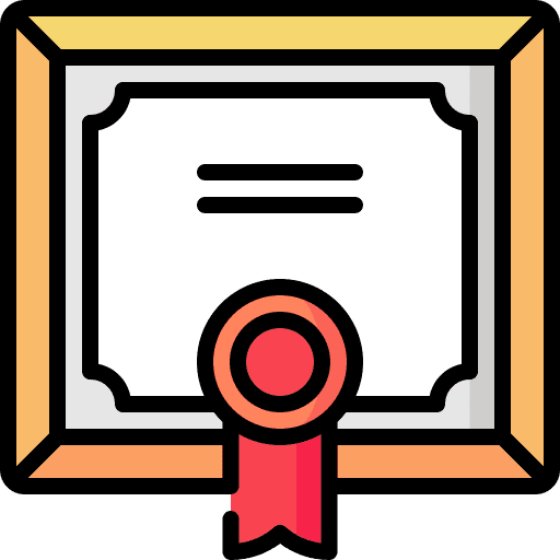 Diploma files and folders badge patent icon