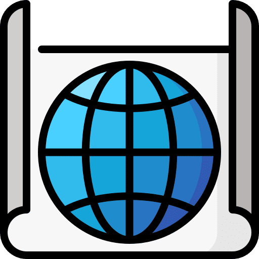 Geography orientation geography location icon