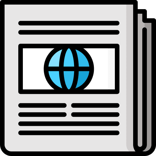 Journalism monthly reporting communications news icon