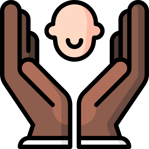 Social worker support social care help icon