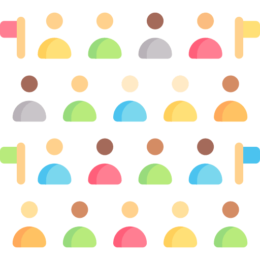 Crowd movement crowd civil right icon