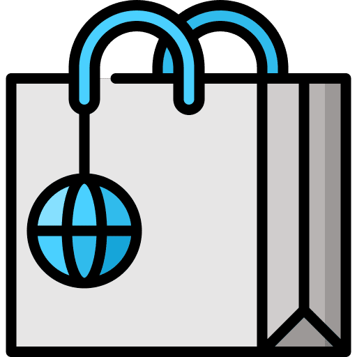 Marketing shopping center shopping items marketing icon
