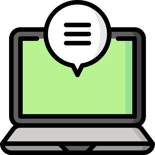 Speech bubble time task chart icon