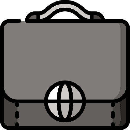 Suitcase travel business and finance bag icon