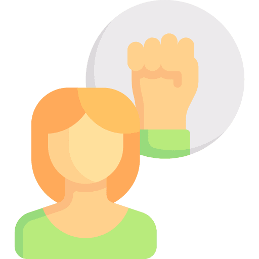 Woman user people empowerment icon