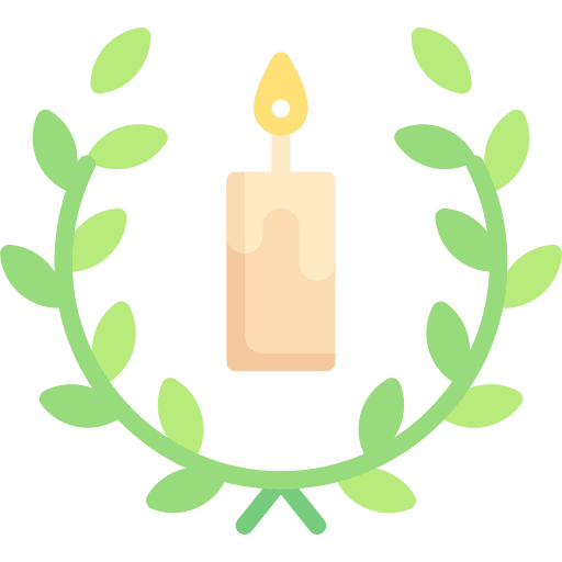 Wreath wreath candle nature icon