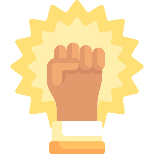 Fist empowerment sign fist icon