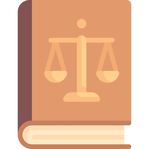 Law book weighing scale law book scale icon