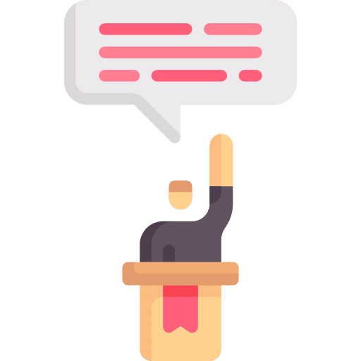 Speech speaker speech politics icon