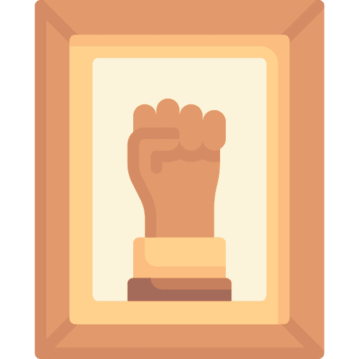 Frame protest frame fist icon