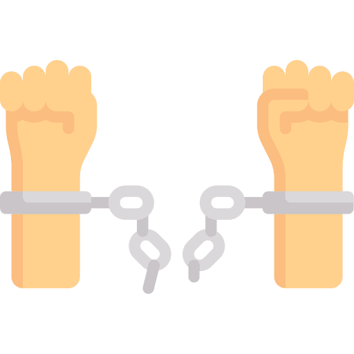 Handcuffs human rights free fist icon