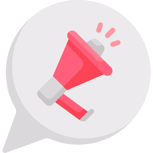 Loudspeaker communications speech bubble protest icon