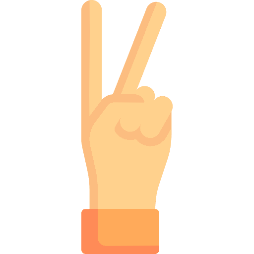 Victory hand achievement victory icon