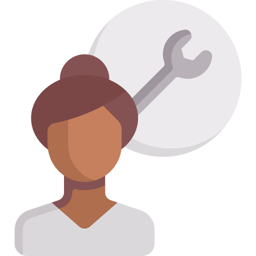 Woman occupation woman mechanic icon
