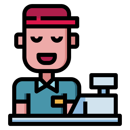 Cashier vendor cashier shop icon