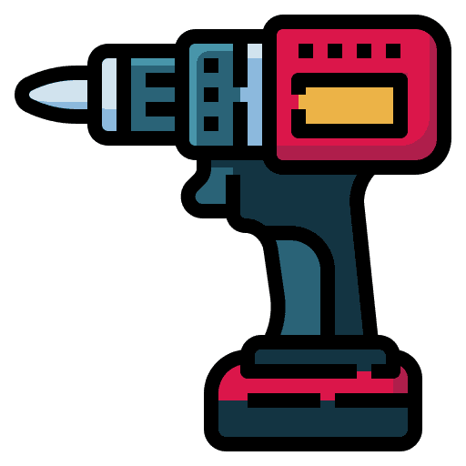 Drilling machine construction and tools equipment drill icon